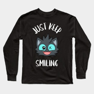 kittyswat X "Just Keep Smiling" Long Sleeve T-Shirt